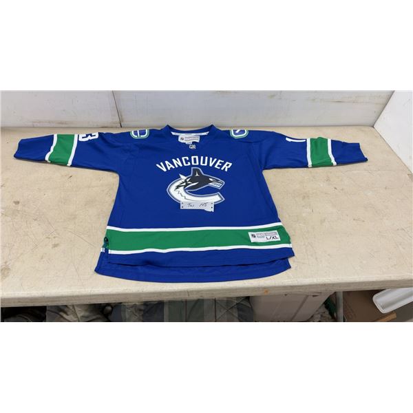 Reebok Official Licensed NHL Vancouver Canucks Raffi Torres #13 July Hockey Jersey, Size Youth L/XL