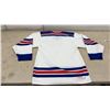 Image 3 : Vintage ARAM New York Rangers Replica Hockey Jersey with Diagonal Wordmark, 1970s-1980s, Sz Small