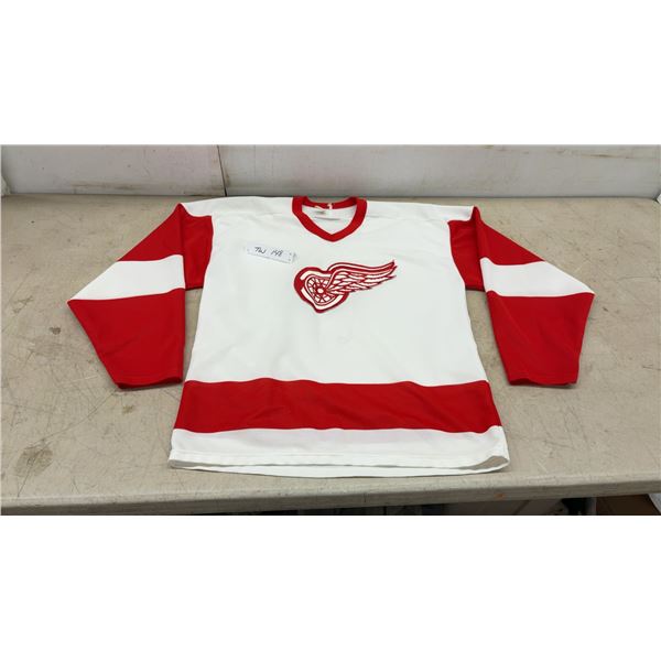 Detroit Red Wings White Home Hockey Jersey with Winged Wheel Logo, "D. Foster" Sz Med ?