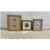 Image 1 : Three Framed Needlepoint Artworks, Fruit Baskets, Cherries, and Victorian Lady, Largest