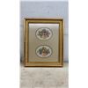 Image 2 : Three Framed Needlepoint Artworks, Fruit Baskets, Cherries, and Victorian Lady, Largest