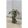 Image 2 : Two Ebros Gift Jeweled Emerald Dragon and Blue Fire Dragon on Castle Statues, Tallest 11”