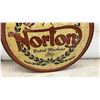 Image 4 : Norton "British Machines Since 1898” Round Tin Sign with Union Jack and Checkered Flag, 11 3/4”