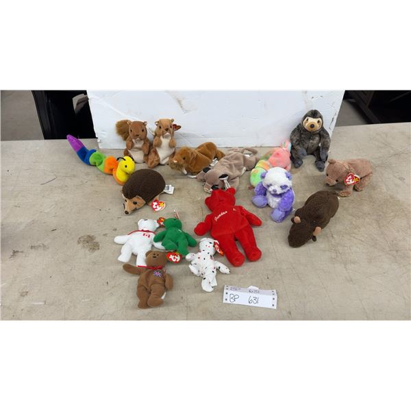 16 TY Beanie Babies