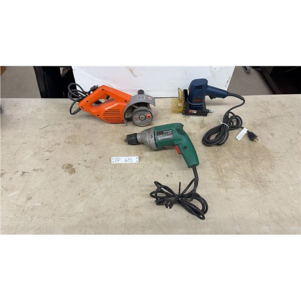 Black and Decker Work Wheel, Royal Biscuit Jointer, and Craftsman Drill