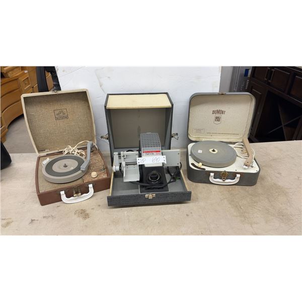 2 Record Players, Bell and Howell Project 500