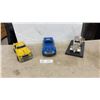 Image 1 : Tin Taxi, Die cast Aluminum car and Ceramic Blue Truck