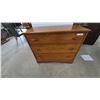 Image 1 : Mid-Century Modern 3-Drawer Dresser with Sculpted Pulls. 34”×40”×17.6”
