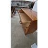 Image 4 : Mid-Century Modern 3-Drawer Dresser with Sculpted Pulls. 34”×40”×17.6”