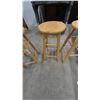 Image 3 : 3 Wooden Bar Stools