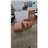 Image 1 : Upholstered Armchair and Ottoman