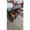 Image 6 : Dark Wood Sideboard with 4 Drawers, 2 Cabinets, and Wine Rack 54”×38”×18”