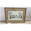 Image 1 : Franta Hlubucek 1971” Heritage" Homewood, Manitoba Framed Limited Edition Print 71/288, 18 × 24”