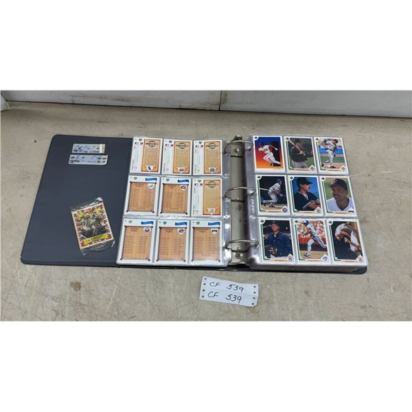 1991 Upper Deck Baseball Card Collection in Three-Ring Binder with Top Prospect Cards