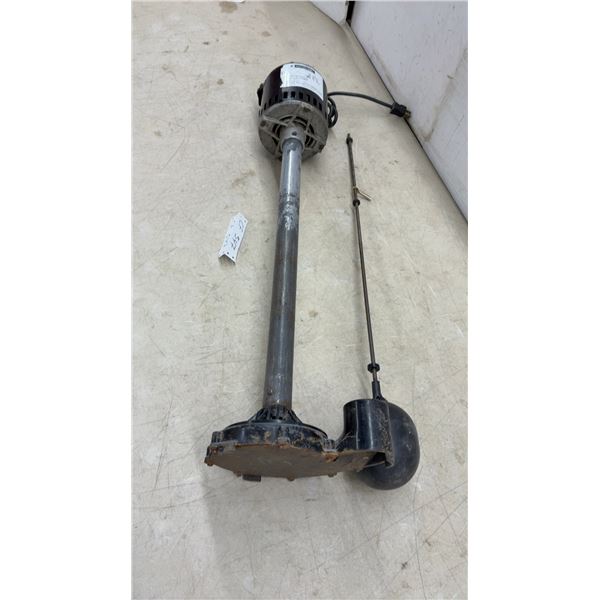 GE Motors 1/3 Horsepower 115 Volt Pedestal Sump Pump, With Float Switch