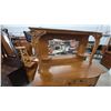 Image 3 : Oak Carved Sideboard with Mirror, Two Shelves, Four Drawers, and Two Cabinet Doors. 64”×48”×21”