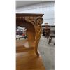 Image 5 : Oak Carved Sideboard with Mirror, Two Shelves, Four Drawers, and Two Cabinet Doors. 64”×48”×21”