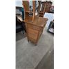 Image 7 : Oak Carved Sideboard with Mirror, Two Shelves, Four Drawers, and Two Cabinet Doors. 64”×48”×21”