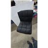 Image 2 : Black Faux Leather Adjustable Swivel Bar Stool with Chrome Base and Footrest