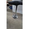 Image 3 : Black Faux Leather Adjustable Swivel Bar Stool with Chrome Base and Footrest