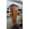 Image 4 : Oak Wood and Glass Display Cabinet with Lower Storage 71”×29”×19”