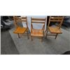 Image 1 : Three Wood Folding Chairs
