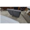 Image 5 : Gray Upholstered Armless Lounge Chair with Lumbar Pillow, 36” Wide