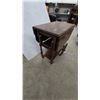 Image 3 : Drop-Leaf Tea Cart with Spindle Legs and Wagon Wheels