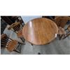 Image 3 : Round Drop-Leaf Dining Table with 4 Spindle-Back Chairs and 2 Leaves