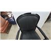 Image 2 : Black Faux Alligator Skin Armchair