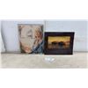 Image 1 : Signed Joni Mitchell 1991 Framed Print, 13 × 11” and Sepia Bison Photograph by JL, Wichita