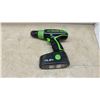 Image 2 : Kawasaki 21.6V 2-Speed Battery-Operated Drill With Charger, Manual, and Case