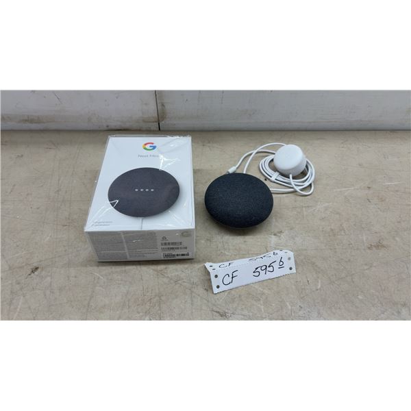 Google Nest Mini 2nd Generation Smart Speaker in Charcoal with Power Adapter