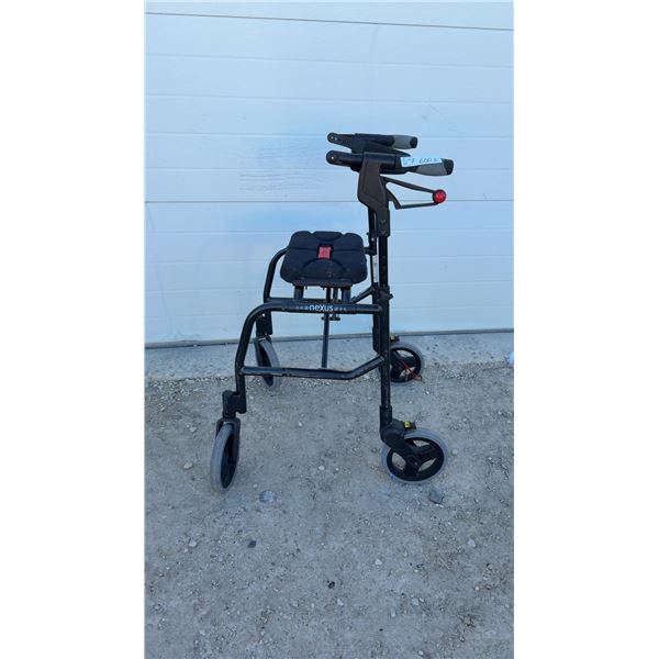 Evolution Nexus Rollator Walker with Padded Seat and Adjustable Handles