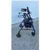 Image 2 : Drive Medical Four-Wheel Rollator Walker with Padded Seat and Under-Seat Storage Bag, Blue
