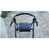 Image 3 : Drive Medical Four-Wheel Rollator Walker with Padded Seat and Under-Seat Storage Bag, Blue