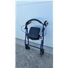 Image 5 : Drive Medical Four-Wheel Rollator Walker with Padded Seat and Under-Seat Storage Bag, Blue