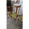 Image 2 : Three Antique Oak Dining Chairs: One Armchair and Two Side Chairs with Embroidered Seats