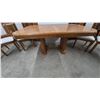 Image 2 : Oak Dining Table with One 24” Leaf and 6 Chairs