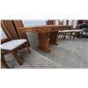 Image 4 : Oak Dining Table with One 24” Leaf and 6 Chairs