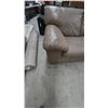 Image 4 : Tan Leather Loveseat 64”