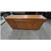 Image 1 : Light Wood Dresser with 4 Drawers and 2 Cabinets, 30”×66”×18”
