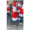 Image 5 : 12 Reflective Rubber Pylons with Black Hexagonal Rubber Bases, 28” Tall