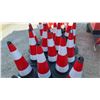 Image 1 : 12 Reflective Rubber Traffic Pylons With Octagonal Bases, 28” High