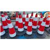 Image 1 : Reflective Rubber Pylons with Black Weighted Bases, 28” High