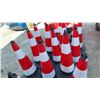 Image 2 : Reflective Rubber Pylons with Black Weighted Bases, 28” High