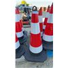 Image 4 : Reflective Rubber Pylons with Black Weighted Bases, 28” High