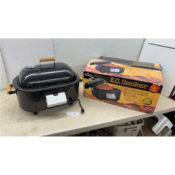 Rival K.C. Smoker Electric Outdoor Smoker and Roaster