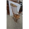Image 2 : Wooden Rocking Chair with Gold Floral and Fruit Motif