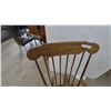 Image 3 : Wooden Rocking Chair with Gold Floral and Fruit Motif
